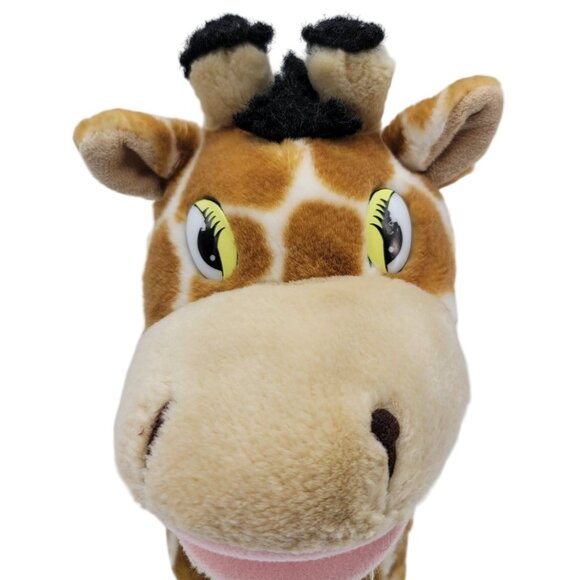 2/$15 Aurora Jolie Giraffe Plush Hand Puppet Pretend Zoo Wild Animal Theatre - Picture 2 of 10